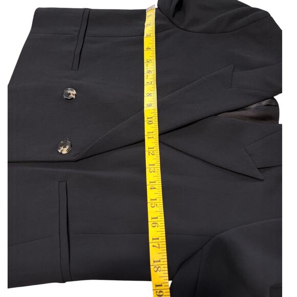 Aritzia Wilfred Destiny Waist Blazer Jacket Sz 4 Black Cropped Double Breasted - Picture 10 of 12